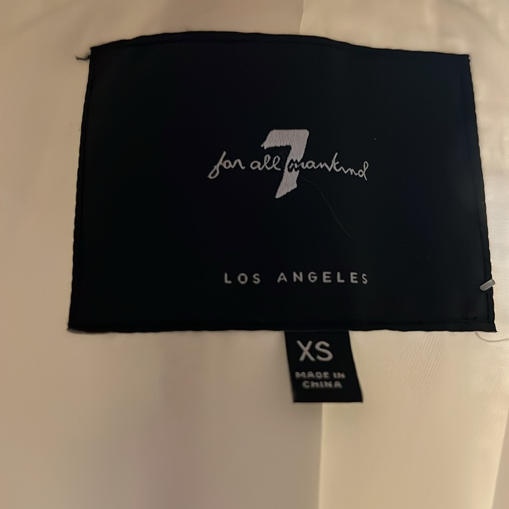 7 For All Mankind Cream Textured Jacket - Picture 2 of 4